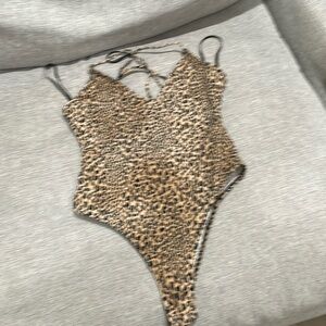 Chic Animal Print Bodysuit